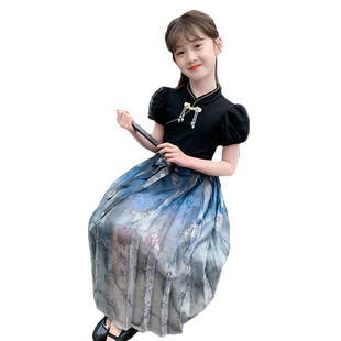 女童夏装2026新款连衣裙儿童马面裙中式国风汉服套装夏季女孩裙子