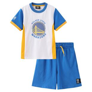 nbakids童装男童短袖球队撞色拼接套装舒适潮流K232ST801P