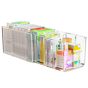 药品收纳盒家用柜内透明医药箱分格治疗急救输液可伸缩药物置物架