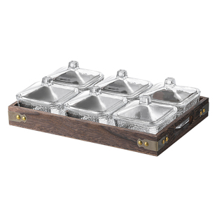 家用客厅零食盘分格果盘茶几干果盘茶点盘水果瓜子小吃碟高档轻奢