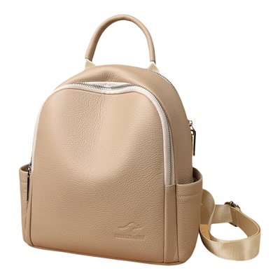 琳蒂袋鼠双肩包女真皮2025新款头层牛皮旅游轻便软皮女士妈妈背包