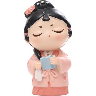 红楼梦摆件创意国潮贾宝玉林黛玉可爱Q版手办办公室桌面装饰礼物