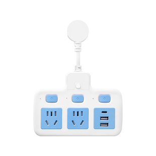 公王转换插座扩展插头纯铜插板多功能家用一转多孔USB插排夜灯