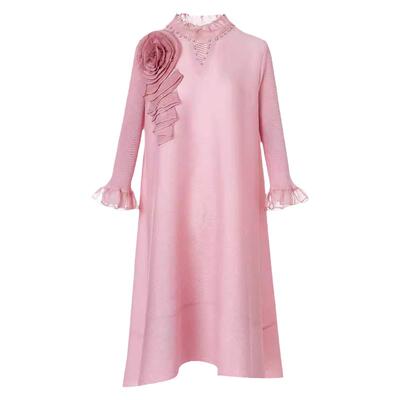 高贵洋气妈妈礼服A字裙遮肚显瘦