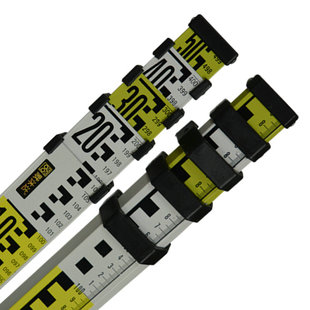 默沐达水准仪铝合金塔尺3米尺子4米长标尺5米尺不锈钢水平仪塔尺