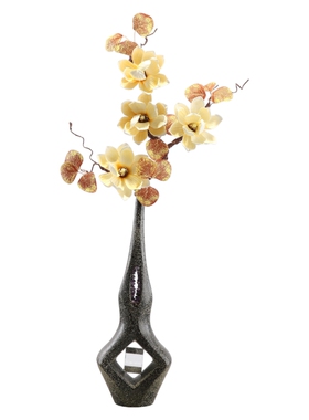 新中式陶瓷细长花瓶入户玄关壁龛高级感小众摆件客厅艺术插花装饰