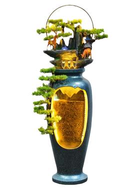 尊儒循环水中式客厅装饰品摆件