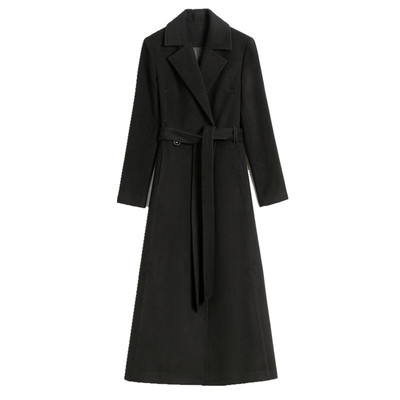 羊绒大衣女过膝2025秋冬新款长款加厚高级感修身超长毛呢外套显瘦