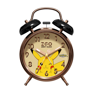 宝可梦皮卡丘联名闹钟儿童男孩机械学生专用起床神器强力叫醒时钟