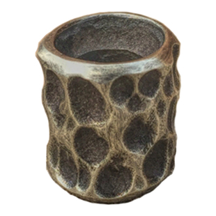 食肉者显若陨石坑刀坠肌理纹路桶珠EDC藏银黄铜手工DIY吊坠挂饰品