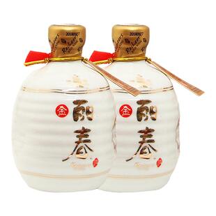 丽春黄酒官方旗舰店 十年金丽春350ml*2瓶冬酿糯米酒花雕酒绍兴