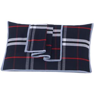 加厚加大老粗布枕巾单人加密成人枕巾四季通用透气50*75一对