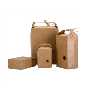 复古麻绳大米包装袋牛皮纸食品杂粮小米干果豆类礼品袋子定做促销