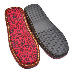 孺子牛鞋底 冬季保暖飞毛腿丝面绒面棉鞋拖鞋手工毛线编织鞋底子