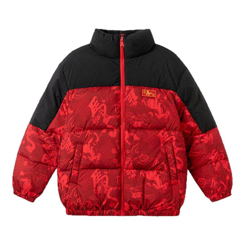 巴拉巴拉男童羽绒服儿童加厚外套大童红色拜年服冬装新款衣服童装