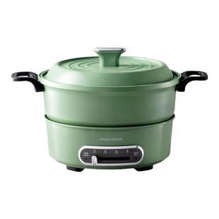 摩飞多功能电火锅家用大容量分体式鸳鸯火锅料理烧烤电煮锅电炒锅