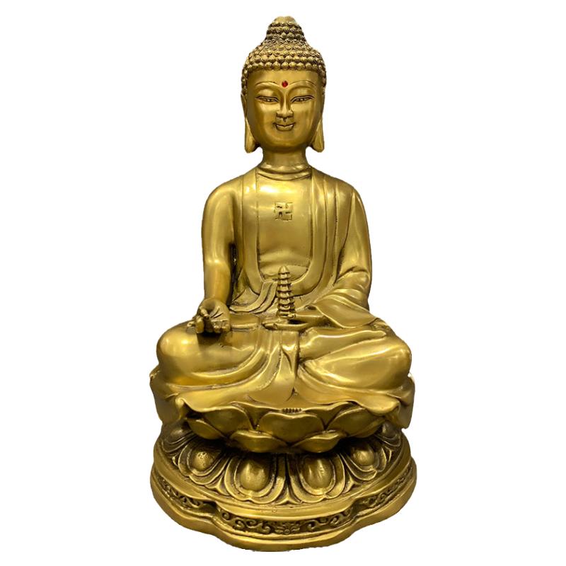 东方三圣铜像黄铜家居工艺品摆件