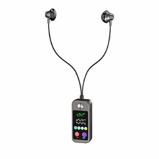 新款蓝牙耳机领夹式直播唱歌HiF大电容量液晶数显屏入无线佩戴噪2