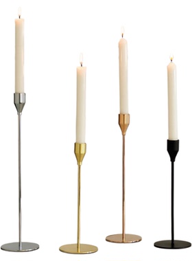 北欧铁艺蜡烛台摆件铝合金烛台