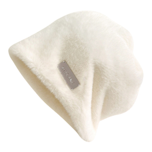 韩系高级感毛绒冷帽女2025年秋冬大头围复古堆堆帽显脸小保暖帽子