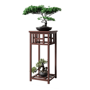 花架子客厅落地式非实木花盆放置架中式室内多层盆景摆放架鱼缸架