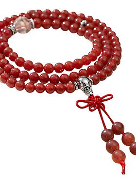 高档佛珠水晶手环古玩生肖红玉髓