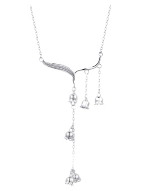 999纯银铃兰花女锁骨链项链爆款