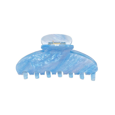 蓝色星空ins小众醋酸抓夹后脑勺