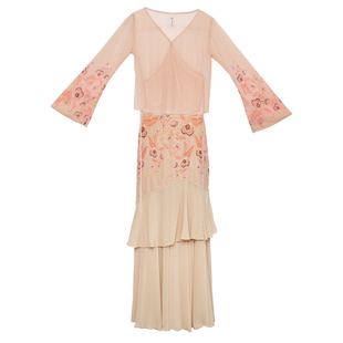 诗意花朵古典舞蹈服放灯行杜若古风纱衣纱裙飘逸中国舞舞蹈服汉服