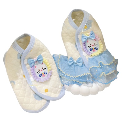秋冬奶服狗衣服超小体马尔济斯比熊约克夏宝宝棉扣扣保暖家居裙子