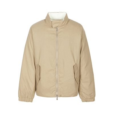 速写男装2025冬立领短款羽绒服