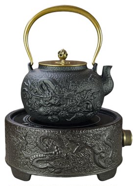 中式手工烧水泡茶壶铸铁壶电陶炉煮茶炉茶具套装工艺礼品盒装可选