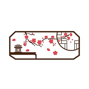 农家乐饭店包厢布置烧烤火锅创意墙面装饰贴纸中国风餐厅墙壁挂画