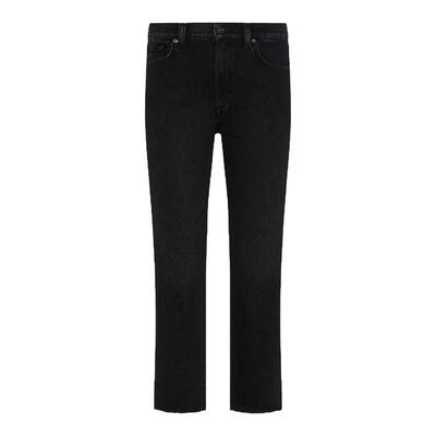 7 For All Mankind女春夏新品高腰直筒九分牛仔裤STRAIGHT CROP