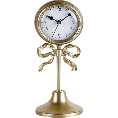 高级感法式桌钟摆件桌面客厅时钟金色轻奢复古座钟钟表创意新款