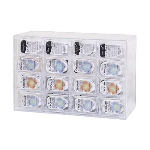 日抛美瞳收纳盒防尘十六宫格桌面首饰隐形眼镜多副装透明整理盒子