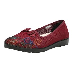 老美华2025早春新款妈妈布鞋中老年女士休闲鞋女软底浅口女鞋子