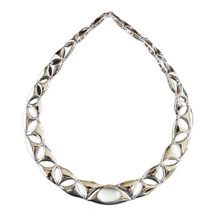 KHEMIA CAVITA项链 原创设计高级锁骨链纯银白水晶镀金简约 默叙