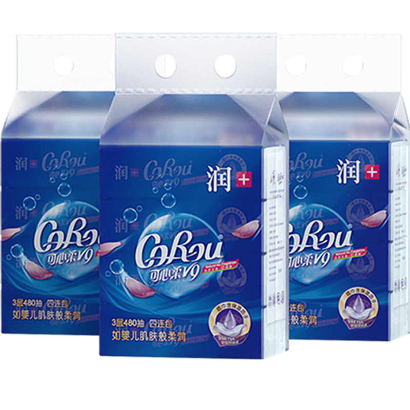 可心柔鼻子纸12包量贩装柔纸巾