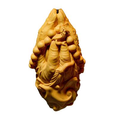 小叶黄杨木雕刻木质降龙手掌佛手