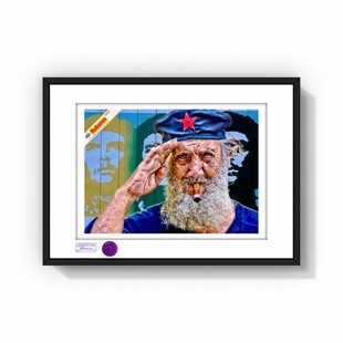 S5h限量版画 切·格瓦拉 & 玻利瓦尔Bolivar 古巴雪茄挂画 装饰画