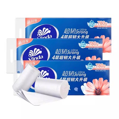 维达4层无芯卷纸卫生纸厕所纸巾