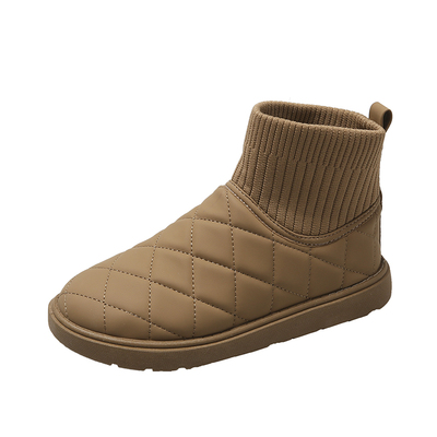 皮毛一体雪地靴女2024新款冬季