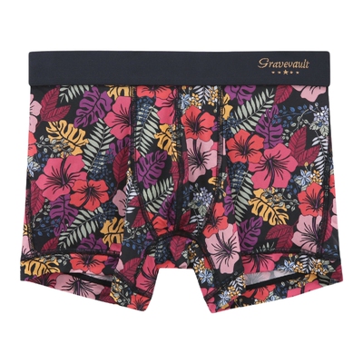 Gravevault男士内裤日本制薄款透气无痕印花性感中腰四角内裤251