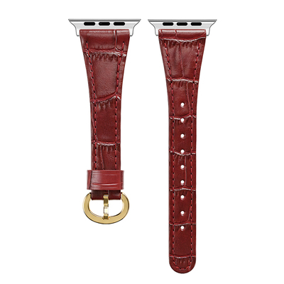iwatchs12手表带新品真皮竹节纹