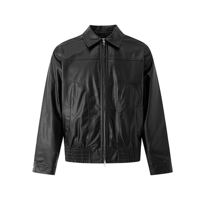 MRCYC韩系痞帅短款翻领皮衣