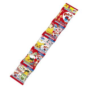 日本森永小鱼饼干皮卡丘限定5连包内含隐藏版卡通宝可梦淡咸饼干