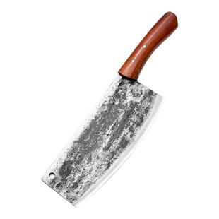 李麻子手工锻打菜刀家用阿昌族户撒陨铁切片刀玄铁厨师切肉刀锋利