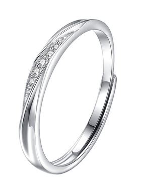 圣雅罗999纯银莫比乌斯情侣对戒