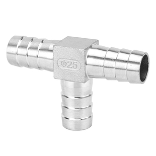 304不锈钢T型宝塔三通接头燃气插咀皮插软管格林头快接水管配件